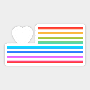 USA LGBT Pride-  American Flag Style Love Design Sticker